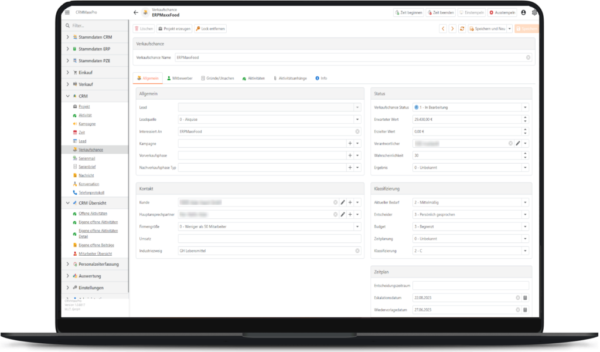 ERP MAXX – Integrierte CRM-Lösung für Kundenmanagement
